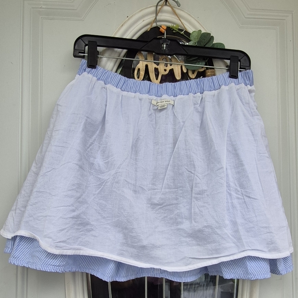 American Eagle Outfitters Asymmetrical Blue Skirt - Picture 4 of 9